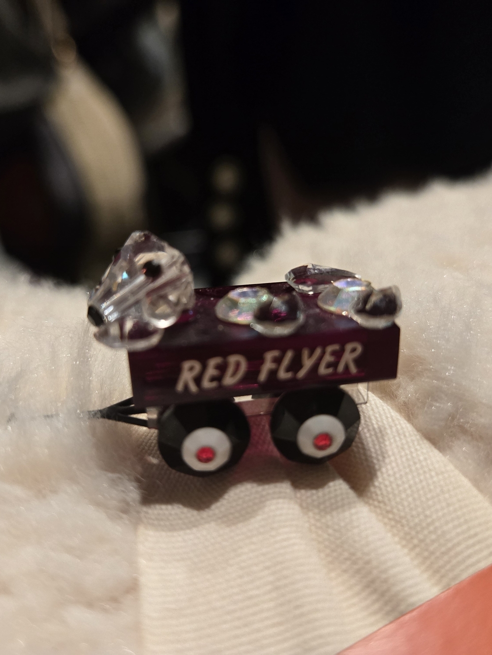 Vintage The Iris Arc Red Flyer Wagon With Crystal Dog